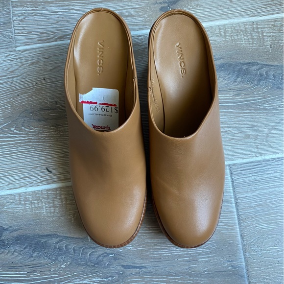 Vince Navina Leather Clog Mule Brown - Picture 12 of 15